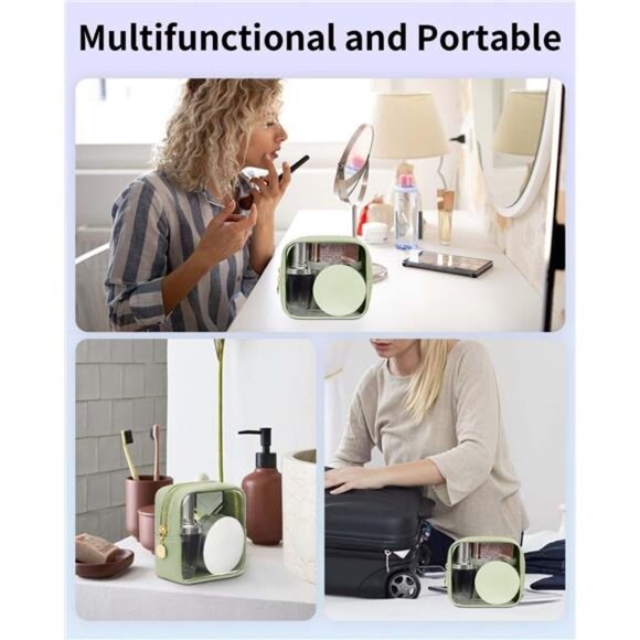 Clear Makeup Bag Mini Transparent Cosmetic Pouch Travel Toiletry Organizer Women - Picture 5 of 7